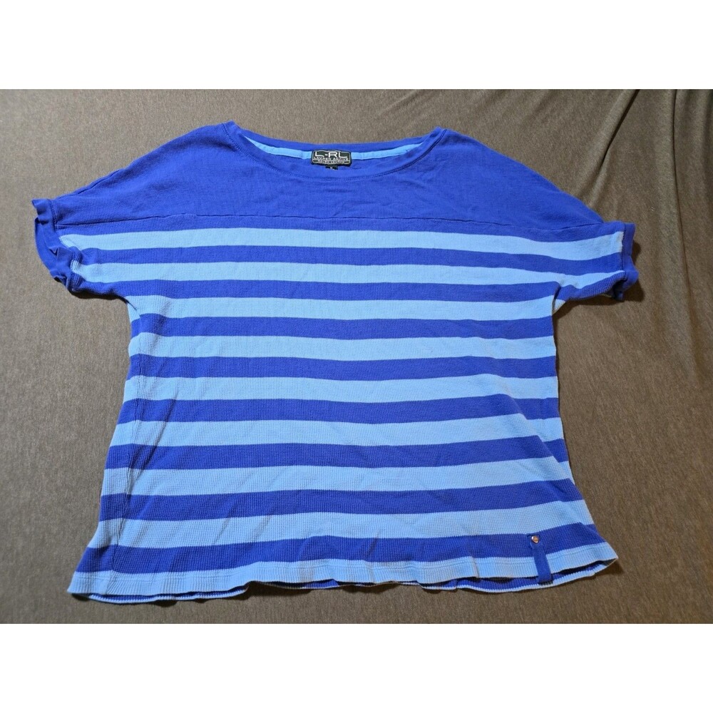 Lauren Ralph Lauren L-RL Active Waffle Knit Boxy Top WMNS 1x Y2K Athleisure